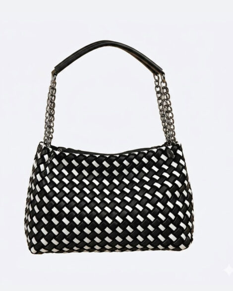 The Monochrome Interlace Shoulder Bag