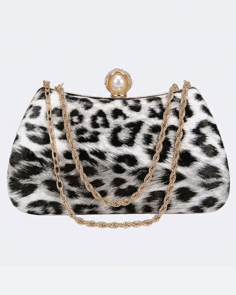 The Cleo Leopard Print Evening Clutch
