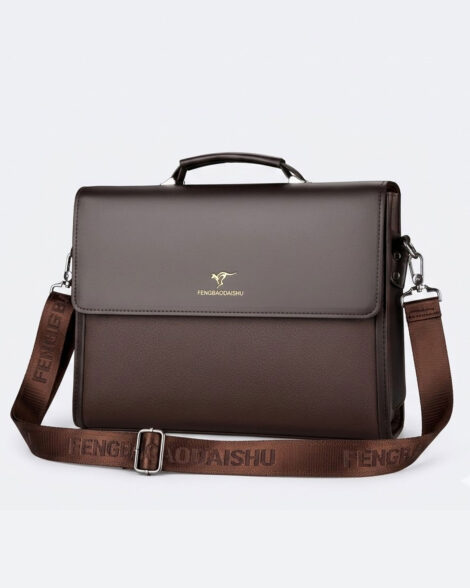 Executive Matte Brown Briefcase