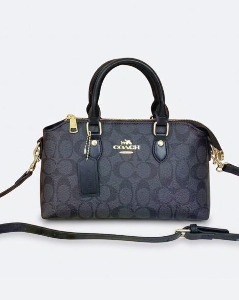 Luxury Charcoal Monogram Satchel