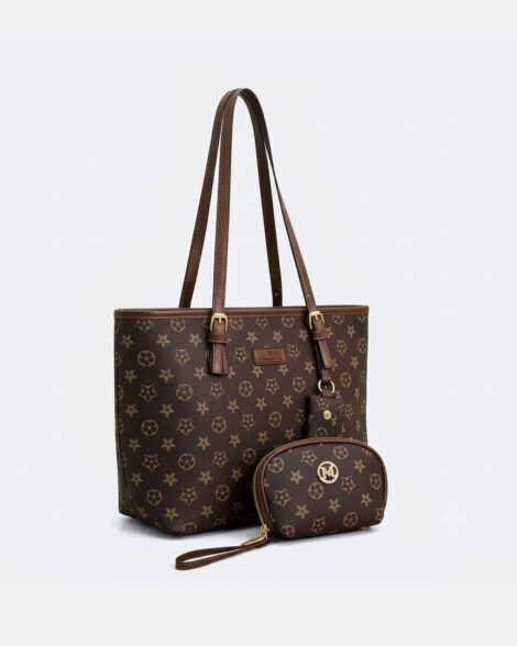 Monogram Elegance Tote & Wristlet Set