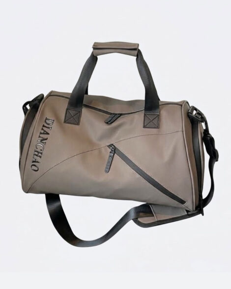 Modern Minimalist Taupe Sports Weekender Bag