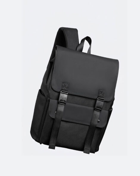 Contemporary Dual-Buckle Tech & Travel Backpack